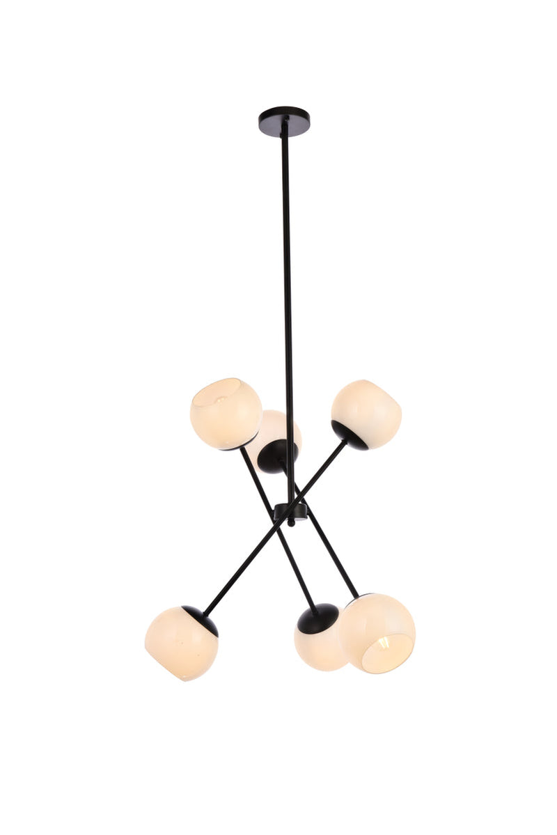 media image for Axl 6 Light Pendant Living District Ld656D24Bk 3 275