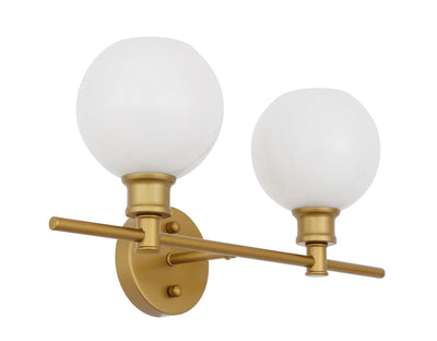 product image for Collier 2 Light Bath Sconces Living District Ld2314Bk 46 26