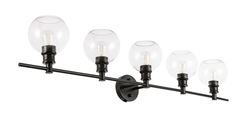 media image for Collier 5 Light Bath Sconces Living District Ld2326Bk 38 270