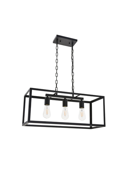 product image for Resolute 3 Light Pendant Living District Ld4061D25Bk 21 94