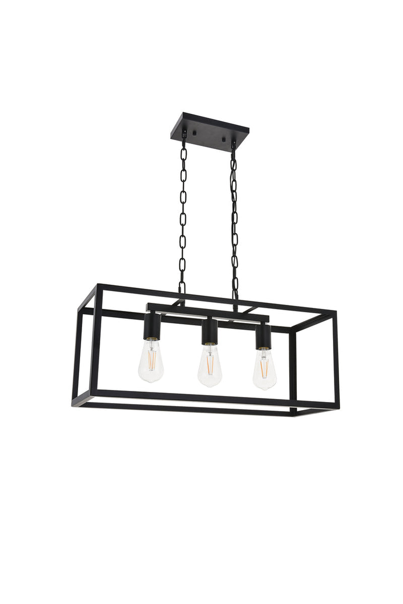 media image for Resolute 3 Light Pendant Living District Ld4061D25Bk 21 212