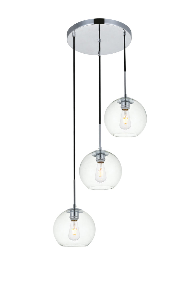 media image for Baxter 3 Light Pendant Living District Ld2208Bk 22 289