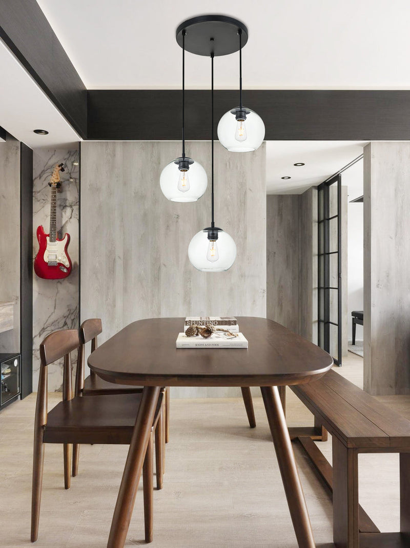 media image for Baxter 3 Light Pendant Living District Ld2208Bk 101 274