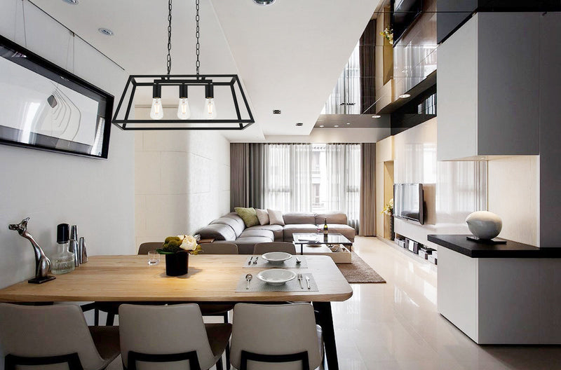 media image for Resolute 3 Light Pendant Living District Ld4061D25Bk 28 269