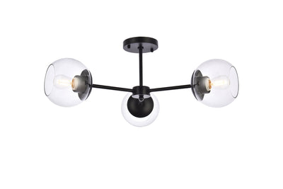 product image for Briggs 3 Light Flush Mount Living District Ld648F26Bk 1 55