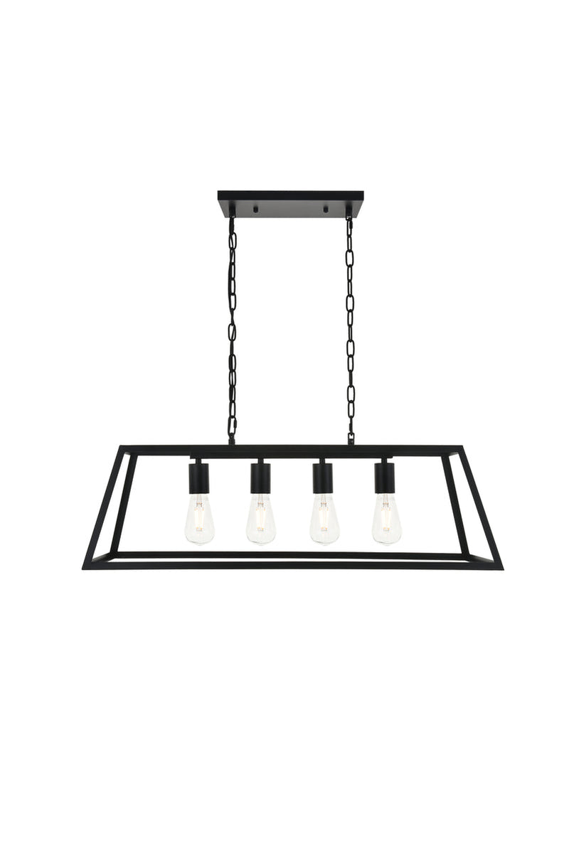 media image for Resolute 4 Light Pendant Living District Ld4061D32Bk 1 280