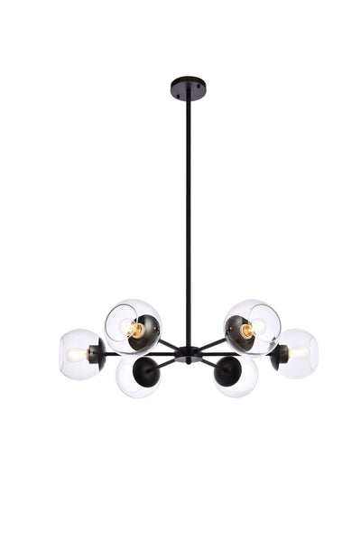 product image of Briggs 6 Light Pendant Living District Ld644D30Bk 1 59