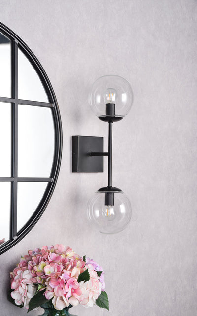 product image for Neri 2 Light Bath Sconces Living District Ld2357Bk 37 97