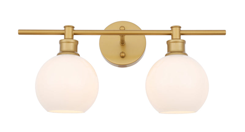 media image for Collier 2 Light Bath Sconces Living District Ld2314Bk 64 272