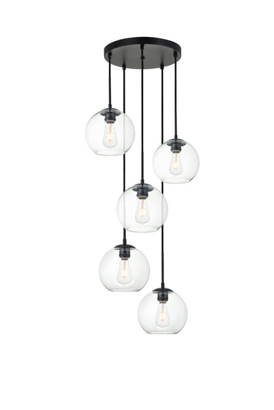 product image for Baxter 5 Light Pendant Living District Ld2226Bk 7 59