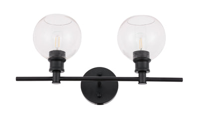 product image for Collier 2 Light Bath Sconces Living District Ld2314Bk 19 97