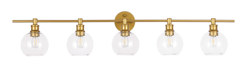 media image for Collier 5 Light Bath Sconces Living District Ld2326Bk 52 219