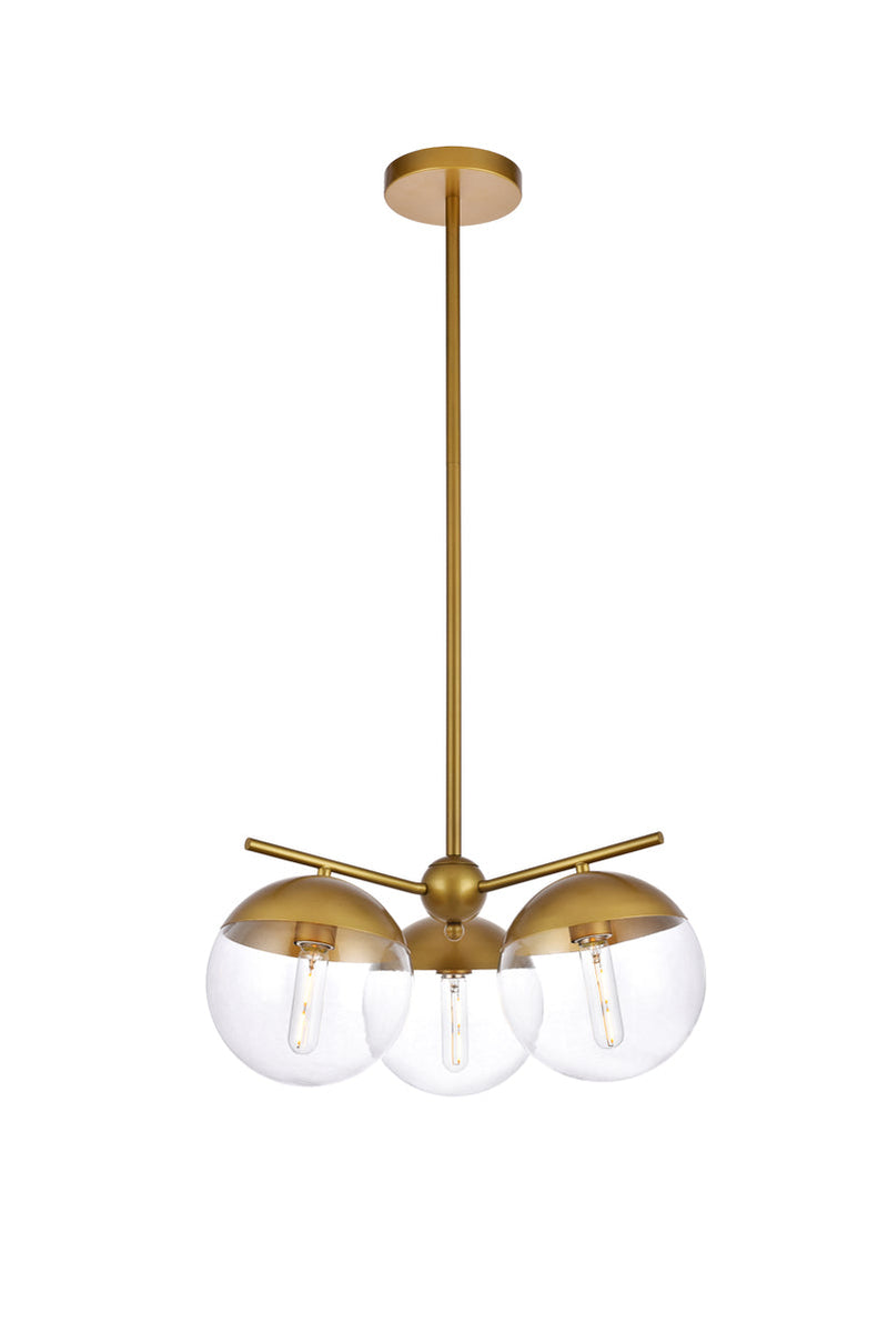 media image for Eclipse 3 Light Pendant Living District Ld6122Bk 11 26