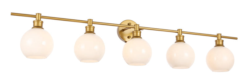 media image for Collier 5 Light Bath Sconces Living District Ld2326Bk 59 240