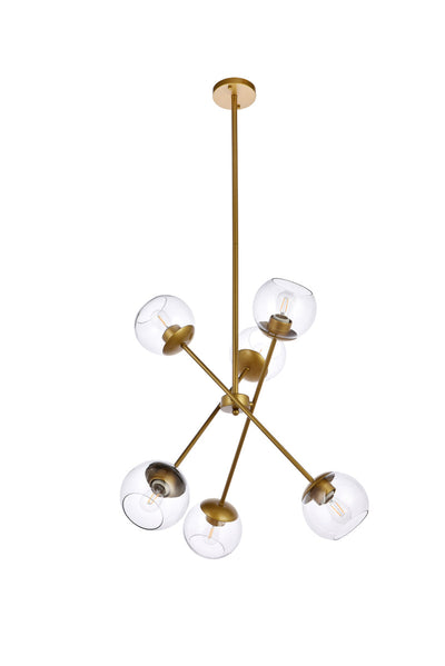 product image for Axl 6 Light Pendant Living District Ld656D24Bk 35 72