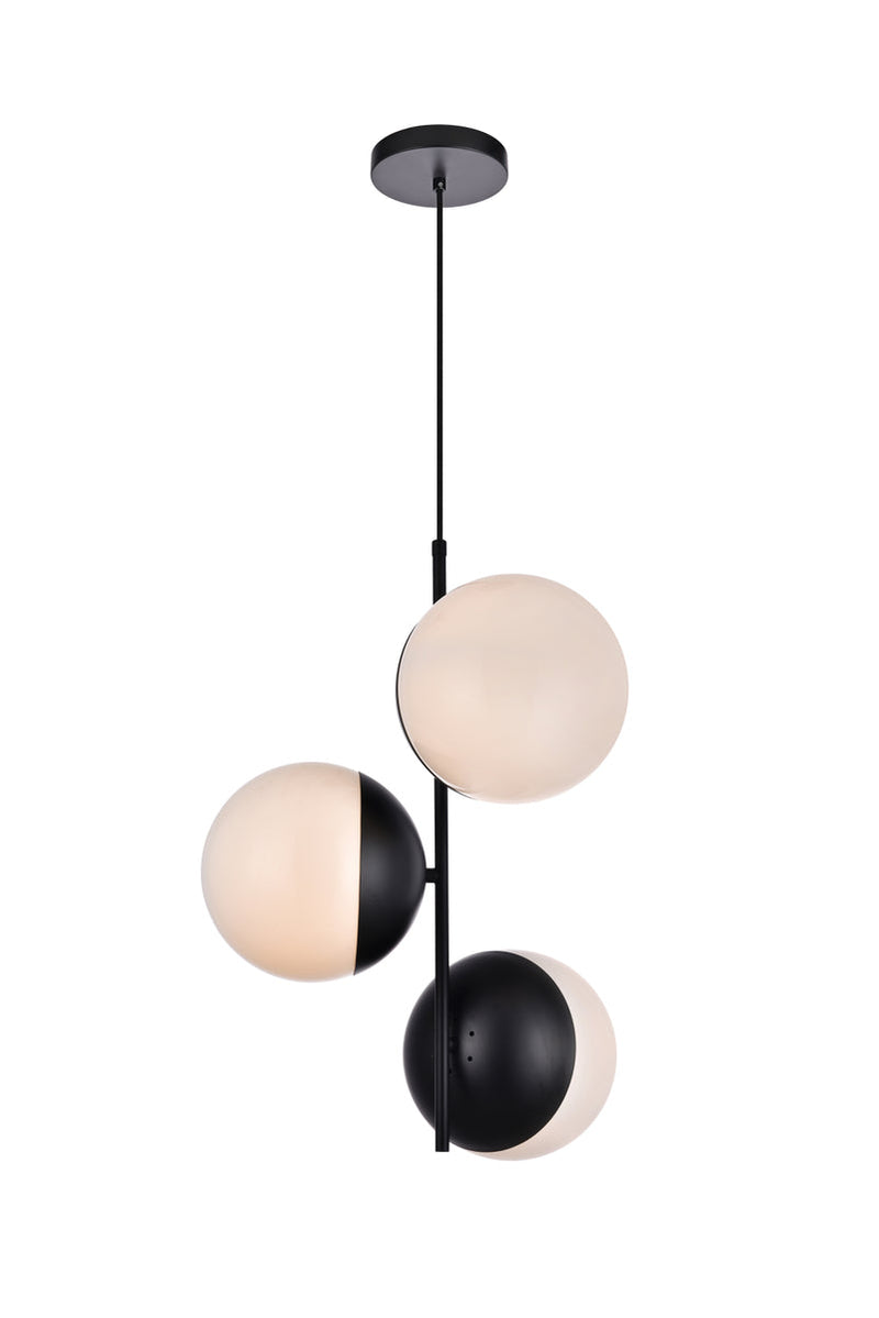 media image for Eclipse 3 Light Pendant Living District Ld6122Bk 1 217