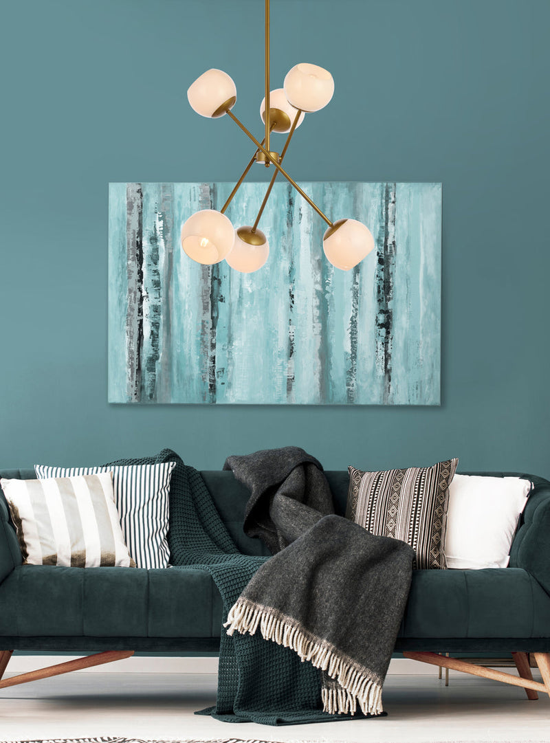 media image for Axl 6 Light Pendant Living District Ld656D24Bk 54 261