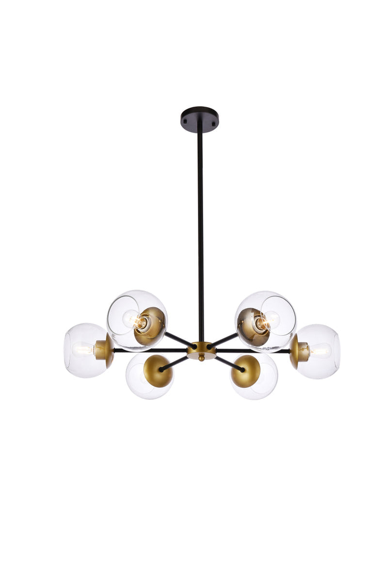 media image for Briggs 6 Light Pendant Living District Ld644D30Bk 2 283