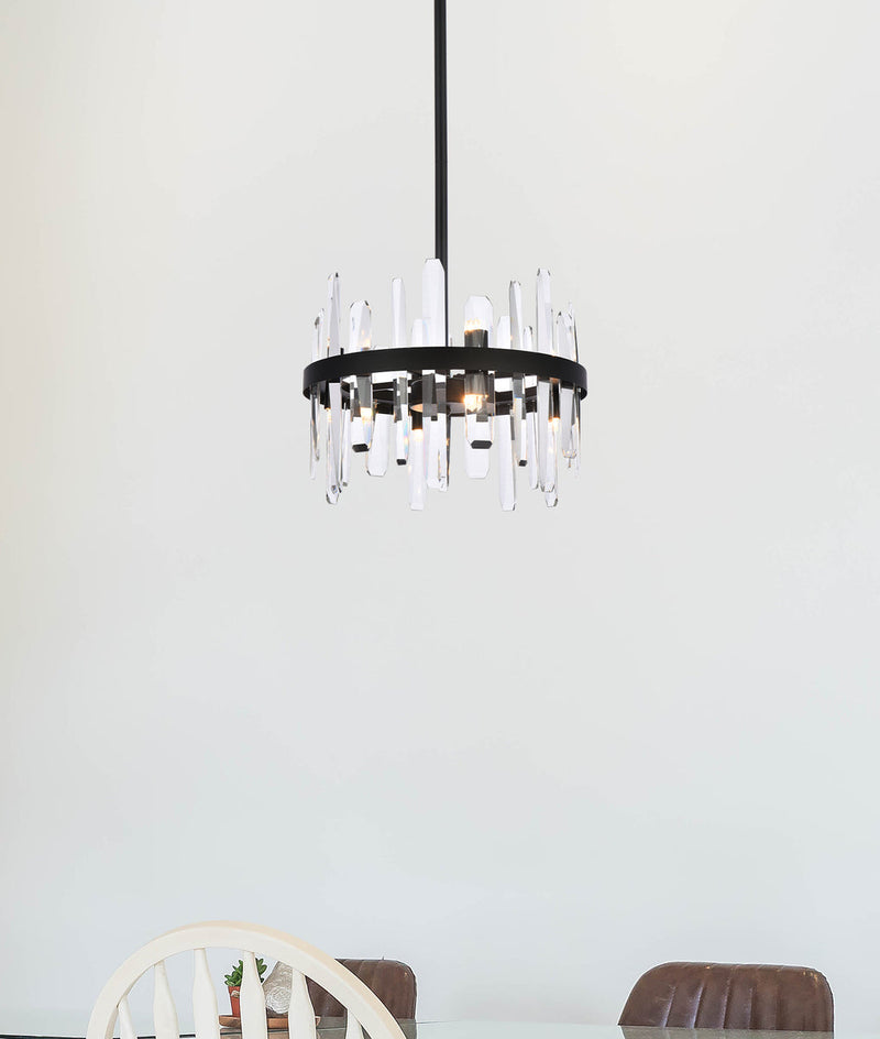 media image for Serena 8 Light Pendant Elegant Lighting 2200D16Bk 22 225