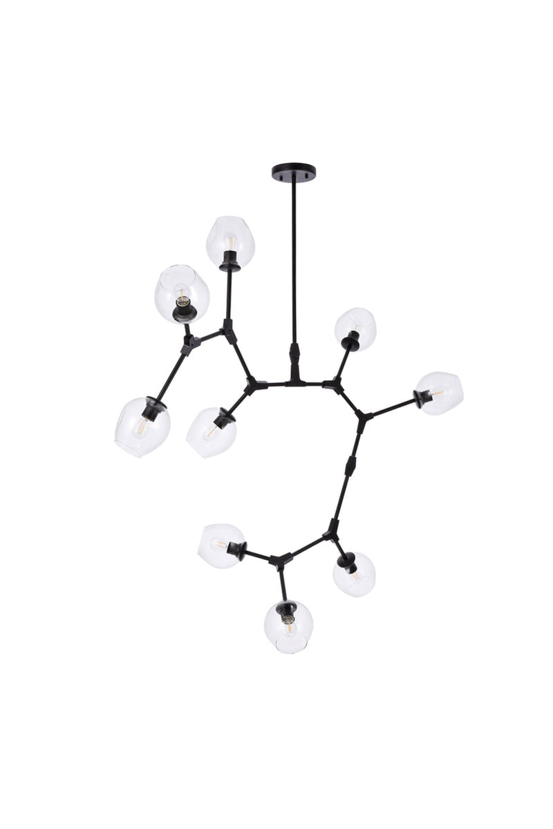 media image for Cavoli 9 Light Chandelier Elegant Lighting 1712G79Bk 11 229