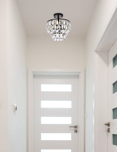 product image for Mila 3 Light Flush Mount Elegant Lighting 1103F12Bk 63 16