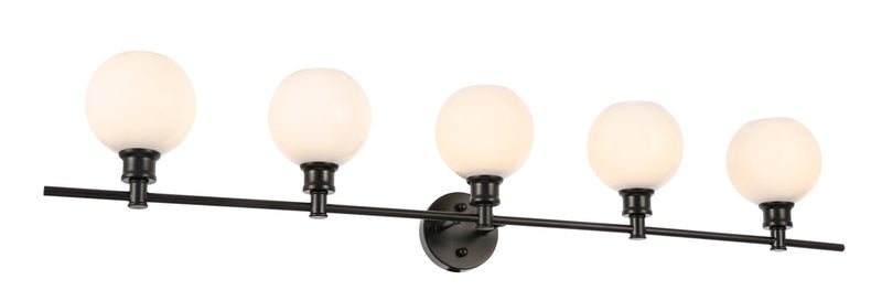 media image for Collier 5 Light Bath Sconces Living District Ld2326Bk 10 261