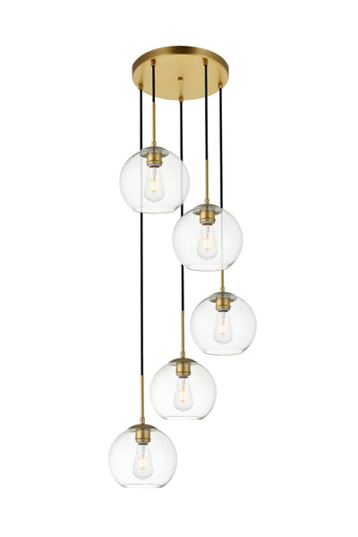 product image for Baxter 5 Light Pendant Living District Ld2226Bk 2 67