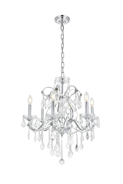 product image of St Francis 6 Light Chandelier Elegant Lighting Value V2015D24C Rc 1 57