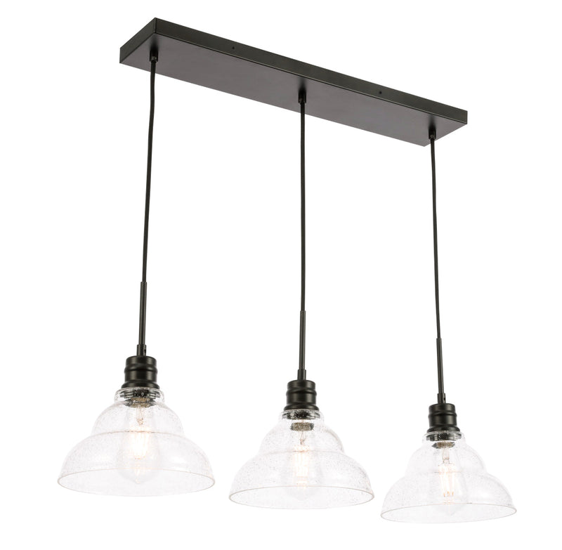 media image for Clive 3 Light Pendant Living District Ld6222Bk 13 28