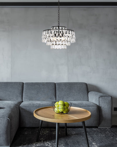 product image for Mila 5 Light Pendant Elegant Lighting 1102D18Bk 46 34