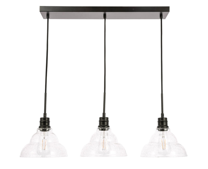 media image for Clive 3 Light Pendant Living District Ld6222Bk 4 29