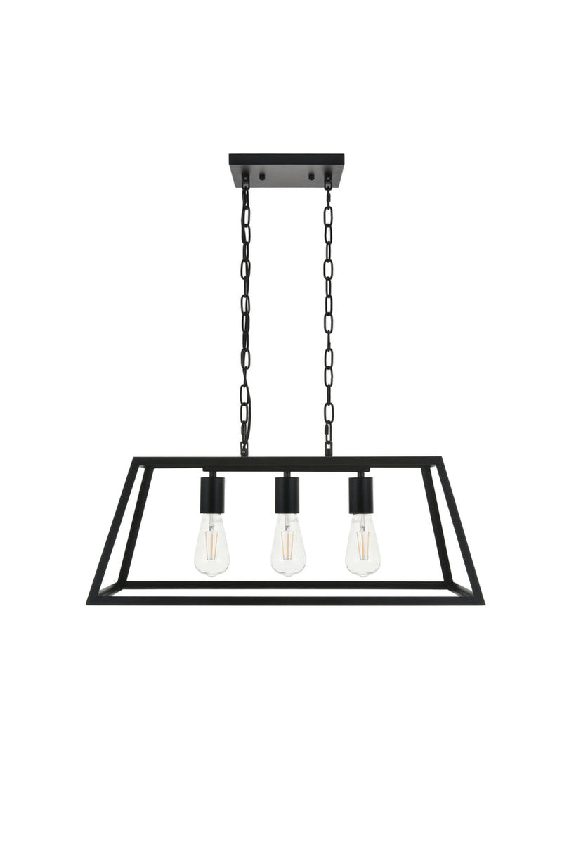 media image for Resolute 3 Light Pendant Living District Ld4061D25Bk 4 243