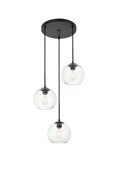 product image for Baxter 3 Light Pendant Living District Ld2208Bk 1 2