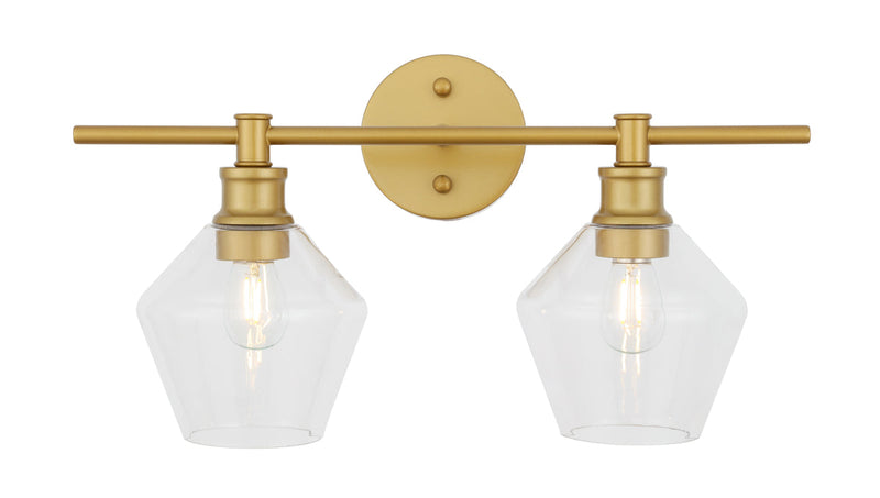 media image for Gene 2 Light Bath Sconces Living District Ld2312Bk 51 23