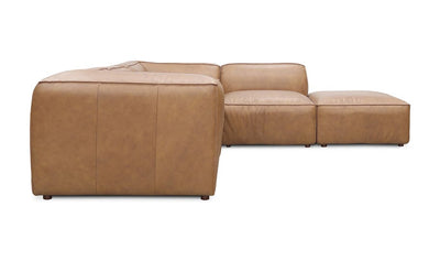 product image for Form Classic L Modular Black Leather Sectional Vantage 62