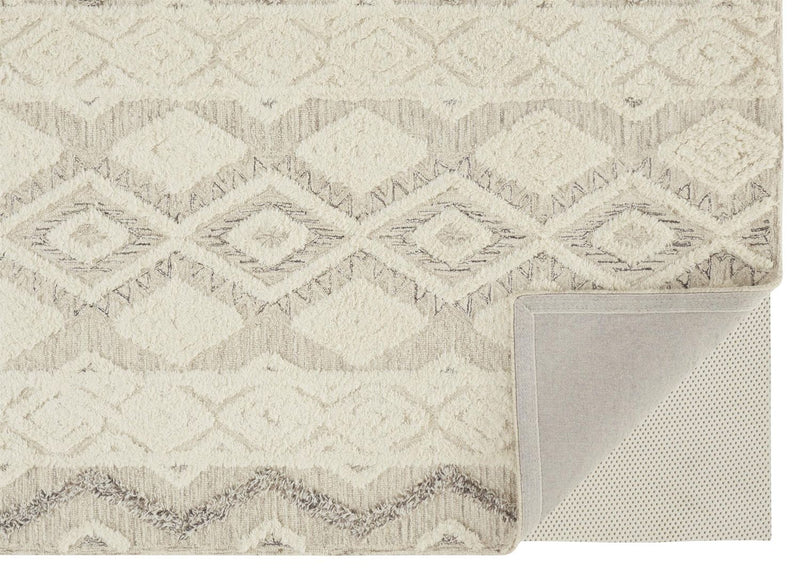 media image for Elika Hand Tufted Ivory and Gray Rug by BD Fine Fold Image 1 274