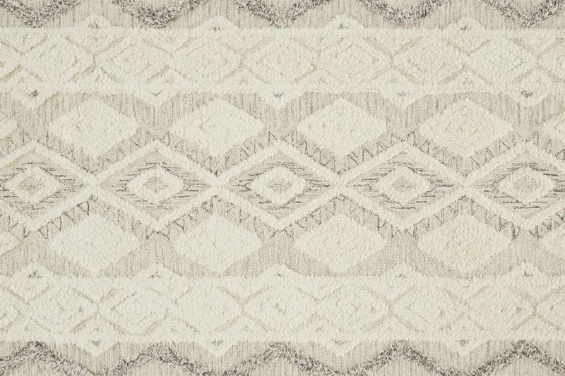 media image for Elika Hand Tufted Ivory and Gray Rug by BD Fine Texture Image 1 254