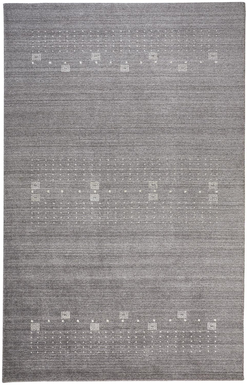 media image for Yurie Hand Knotted Gray and Ivory Rug by BD Fine Flatshot Image 1 295