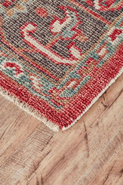 product image for Bashyr Hand Knotted Red and Gray Rug by BD Fine Corner Image 1 51