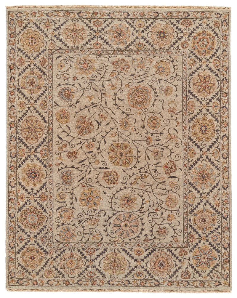 media image for Sulli Hand Knotted Tan Rug by BD Fine Flatshot Image 1 223