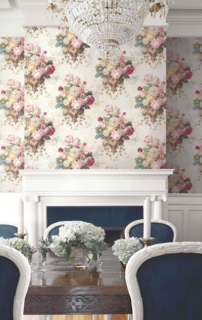 product image for Floral Bunch Wallpaper in Beige & Multi 61