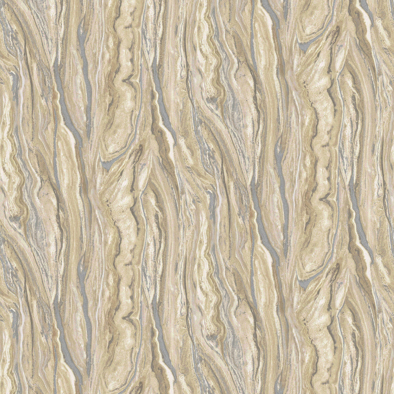 media image for Marble Wallpaper in Gold/Silver/Cream from the ELLE Decoration Collection by Galerie Wallcoverings 212