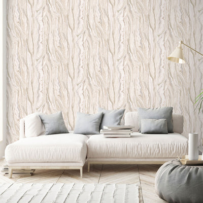product image for Marble Wallpaper in Blush/Gold from the ELLE Decoration Collection by Galerie Wallcoverings 17