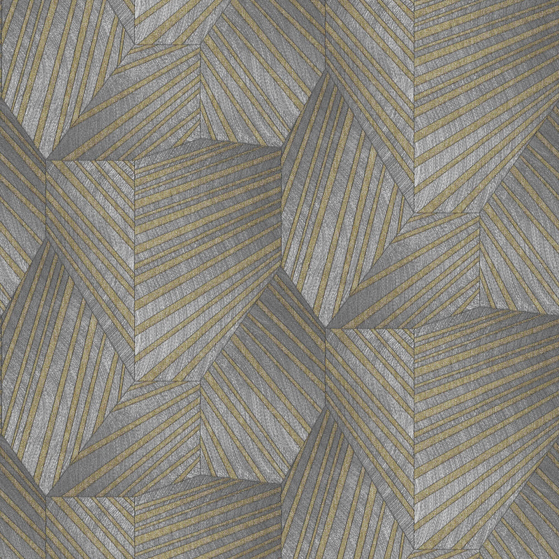 media image for Geometric D Triangle Wallpaper in Grey/Gold from the ELLE Decoration Collection by Galerie Wallcoverings 22