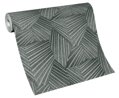 product image for Geometric D Triangle Wallpaper in Black/Silver from the ELLE Decoration Collection by Galerie Wallcoverings 93