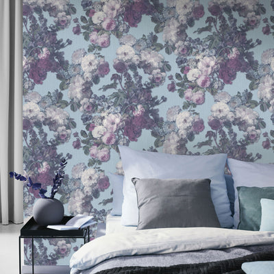 product image for Floral Baroque Wallpaper in Teal/Pink/Green from the ELLE Decoration Collection by Galerie Wallcoverings 66