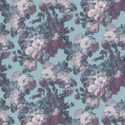 product image for Floral Baroque Wallpaper in Teal/Pink/Green from the ELLE Decoration Collection by Galerie Wallcoverings 88