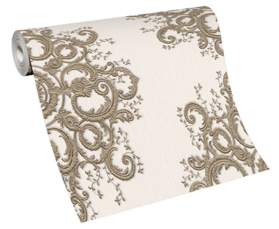 product image for Baroque Damask Wallpaper in Gold/Cream from the ELLE Decoration Collection by Galerie Wallcoverings 28