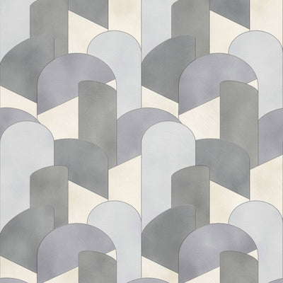 product image of 3D Geometric Graphic Wallpaper in Grey/Silver/Beige from the ELLE Decoration Collection by Galerie Wallcoverings 542