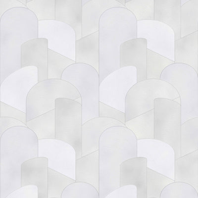 product image of 3D Geometric Graphic Wallpaper in Light Grey/Silver from the ELLE Decoration Collection by Galerie Wallcoverings 568